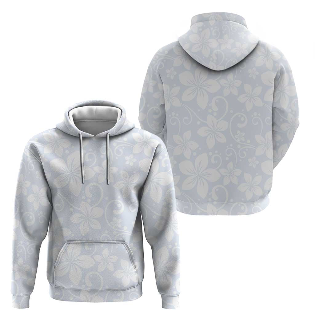 Plumeria Floral White Sunday Hoodie LT01 - Polynesian Pride