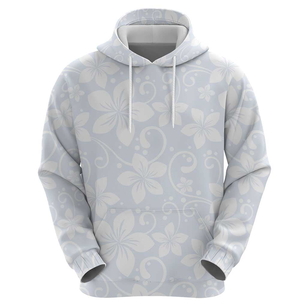 Plumeria Floral White Sunday Hoodie LT01 - Polynesian Pride