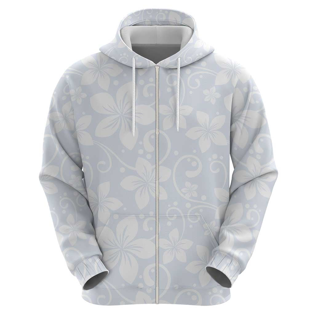 Plumeria Floral White Sunday Hoodie LT01 - Polynesian Pride