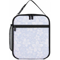 Plumeria Floral White Sunday Lunch Bag LT01 10.2 × 8.3 × 4.3 inch White - Polynesian Pride