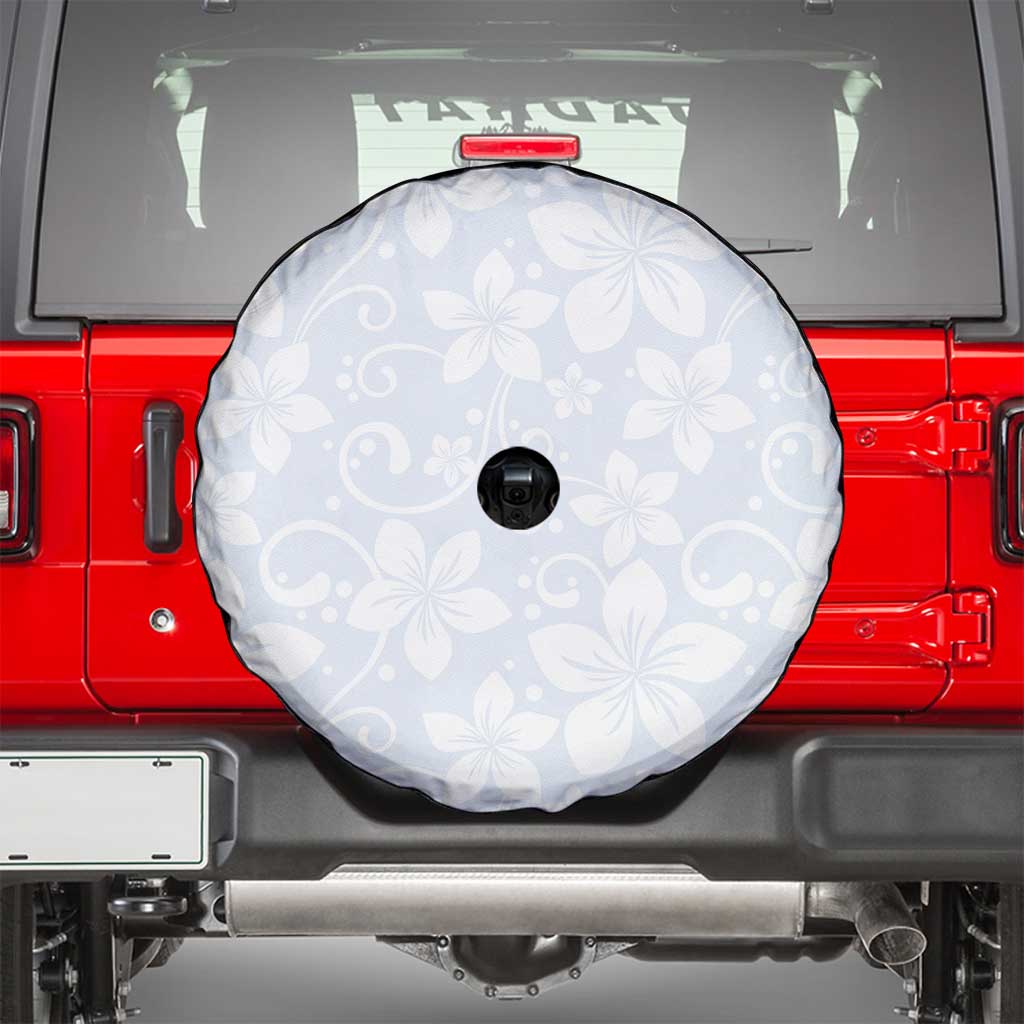 Plumeria Floral White Sunday Spare Tire Cover LT01 - Polynesian Pride
