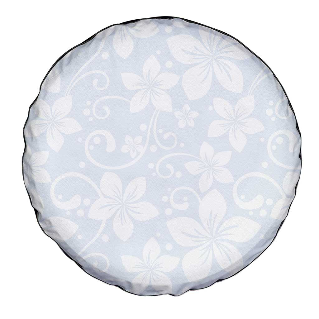 Plumeria Floral White Sunday Spare Tire Cover LT01 - Polynesian Pride