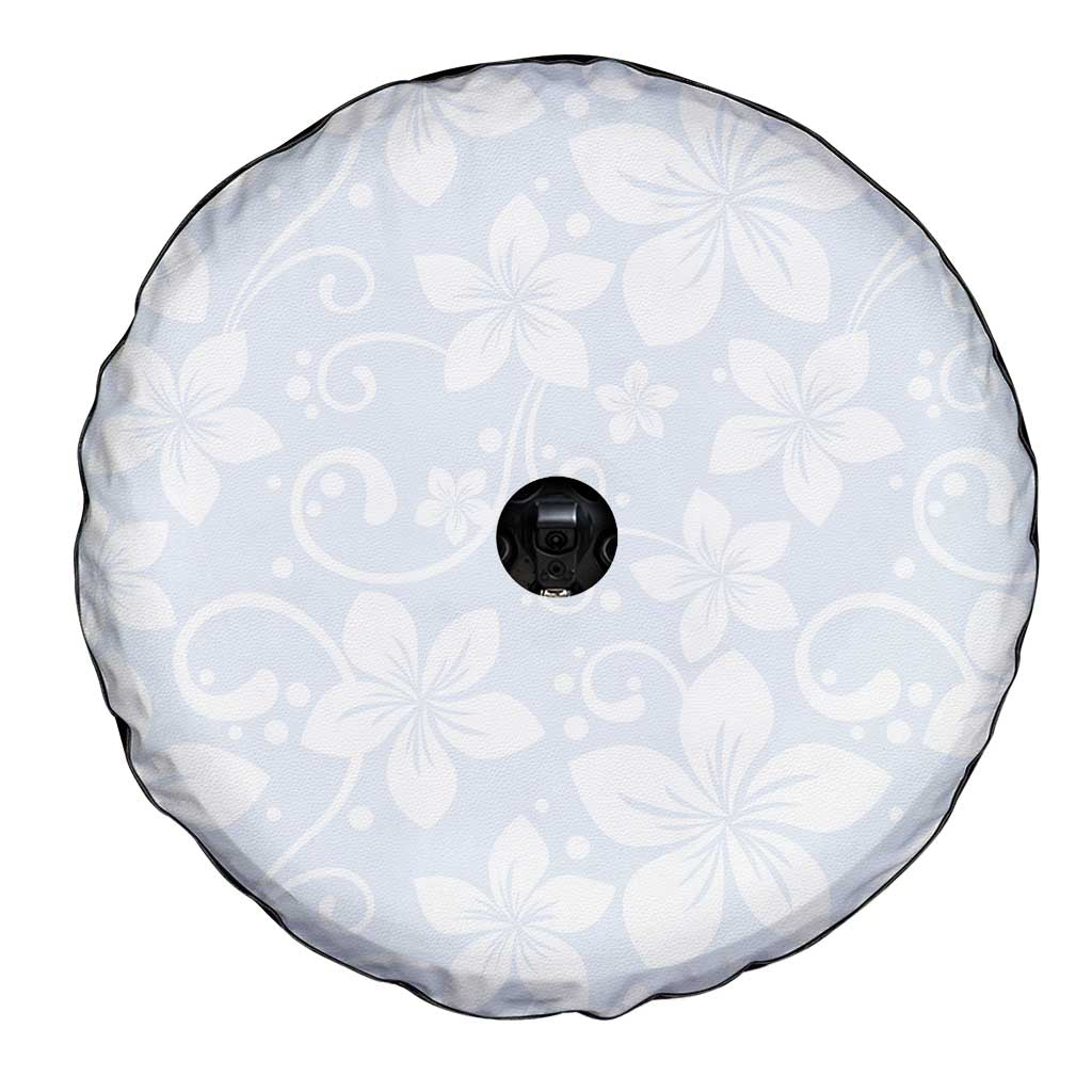 Plumeria Floral White Sunday Spare Tire Cover LT01 - Polynesian Pride
