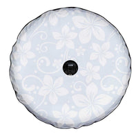 Plumeria Floral White Sunday Spare Tire Cover LT01 - Polynesian Pride