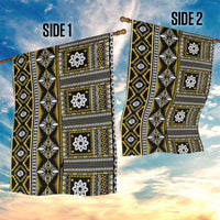 Fiji Masi Tapa Pattern Yellow Garden Flag - Polynesian Pride
