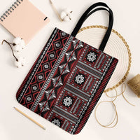 Fiji Masi Tapa Pattern Red Tote Bag - Polynesian Pride