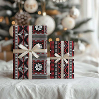 Fiji Masi Tapa Pattern Red Wrapping Paper - Polynesian Pride
