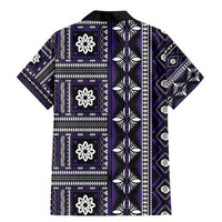 Fiji Masi Tapa Pattern Purple Family Matching Mermaid Dress and Hawaiian Shirt LT01 - Polynesian Pride