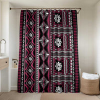 Fiji Masi Tapa Pattern Pink Bathroom Set - Polynesian Pride