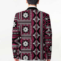Fiji Masi Tapa Pattern Pink Blazer - Polynesian Pride