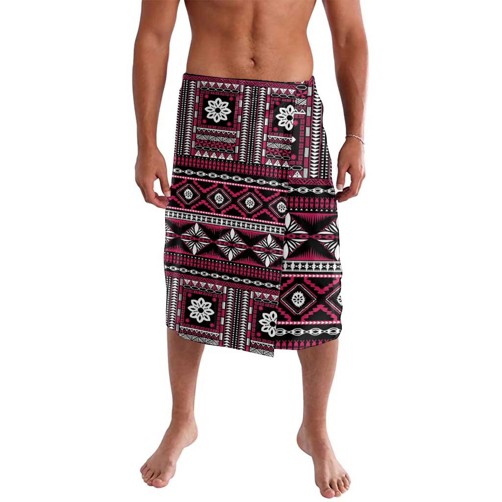 Fiji Masi Tapa Pattern Pink Lavalava - Polynesian Pride