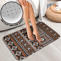 Fiji Masi Tapa Pattern Orange Bathroom Set - Polynesian Pride