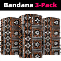 Fiji Masi Tapa Pattern Orange Neck Gaiter - Polynesian Pride