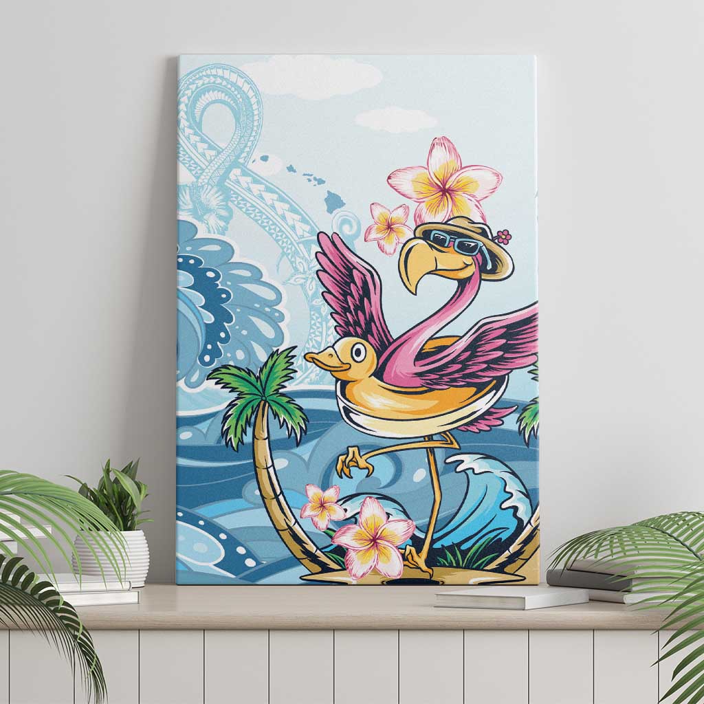 Hawaii Flamingo Canvas Wall Art Plumeria Tropical Beach LT01 - Polynesian Pride