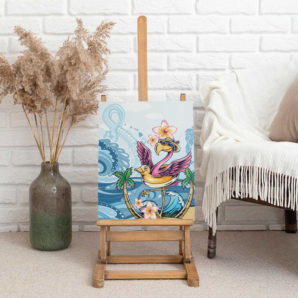 Hawaii Flamingo Canvas Wall Art Plumeria Tropical Beach LT01 - Polynesian Pride