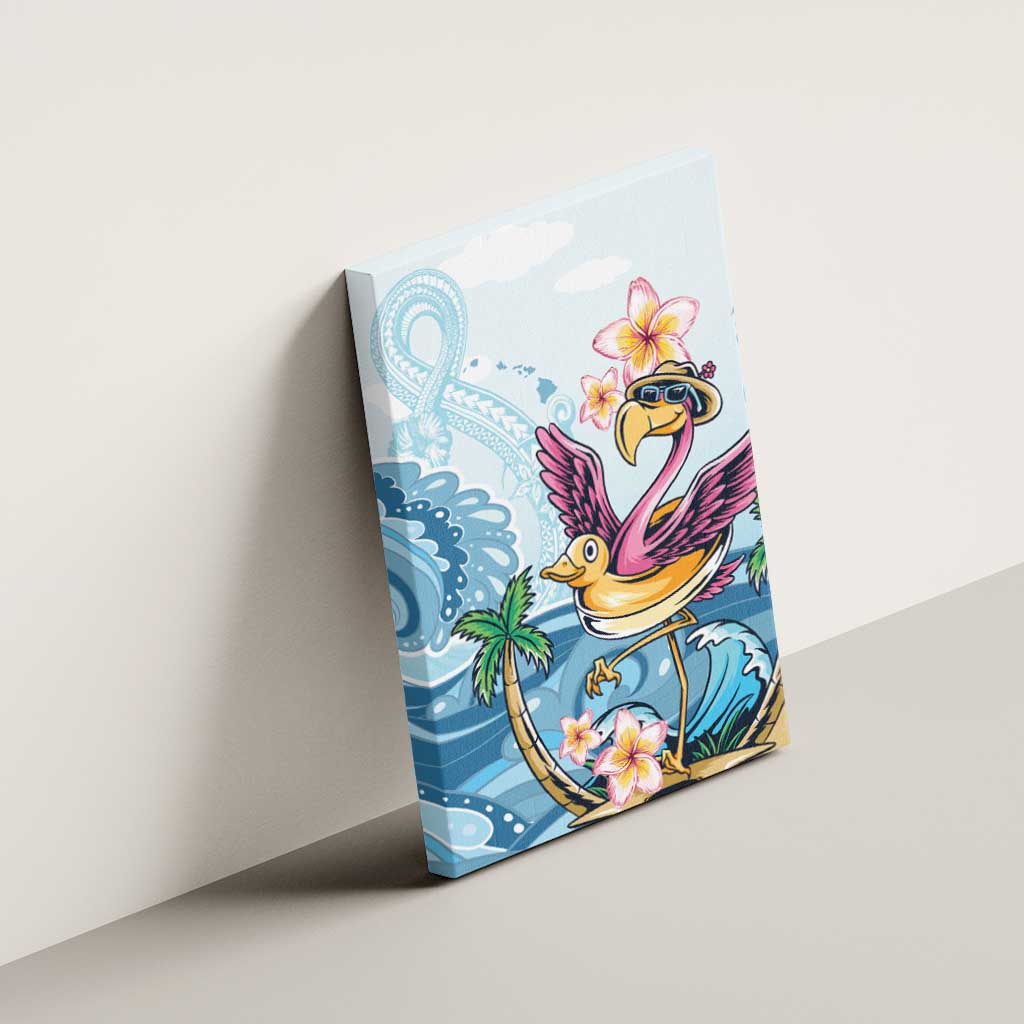 Hawaii Flamingo Canvas Wall Art Plumeria Tropical Beach LT01 - Polynesian Pride