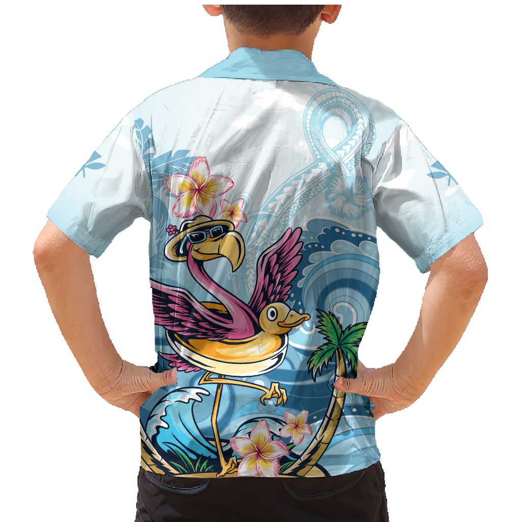 Hawaii Flamingo Family Matching Mermaid Dress and Hawaiian Shirt Plumeria Tropical Beach LT01 - Polynesian Pride