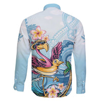 Hawaii Flamingo Family Matching Puletasi and Hawaiian Shirt Plumeria Tropical Beach LT01 - Polynesian Pride