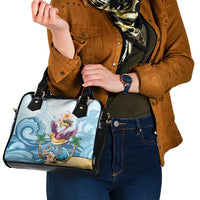 Hawaii Flamingo Shoulder Handbag Plumeria Tropical Beach