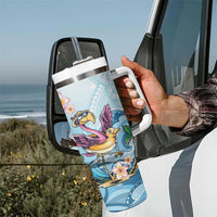 Hawaii Flamingo Tumbler With Handle Plumeria Tropical Beach LT01 - Polynesian Pride