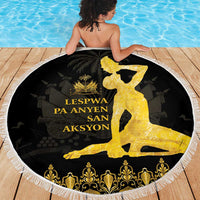 Haiti Neg Marron Gold Beach Blanket Lespwa pa anyen san aksyon LT01 - Polynesian Pride