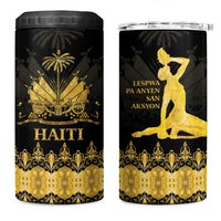Haiti Neg Marron Gold 4 in 1 Can Cooler Tumbler Lespwa pa anyen san aksyon LT01 One Size: 16 oz Gold - Polynesian Pride