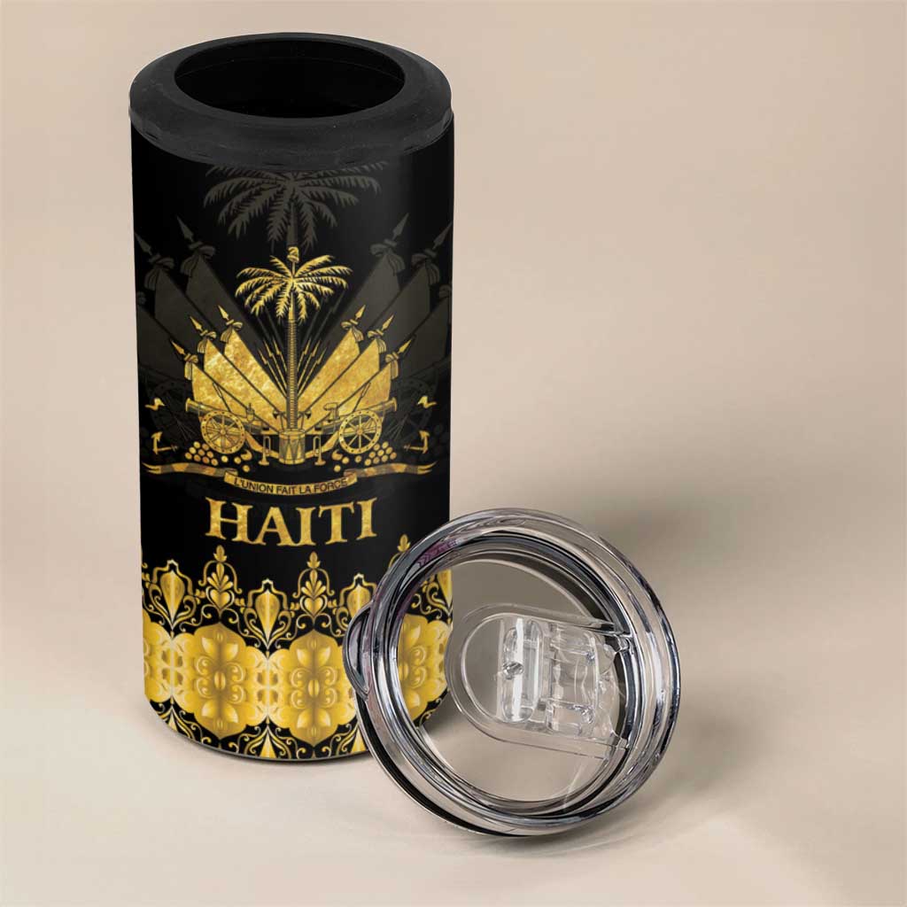 Haiti Neg Marron Gold 4 in 1 Can Cooler Tumbler Lespwa pa anyen san aksyon LT01 - Polynesian Pride