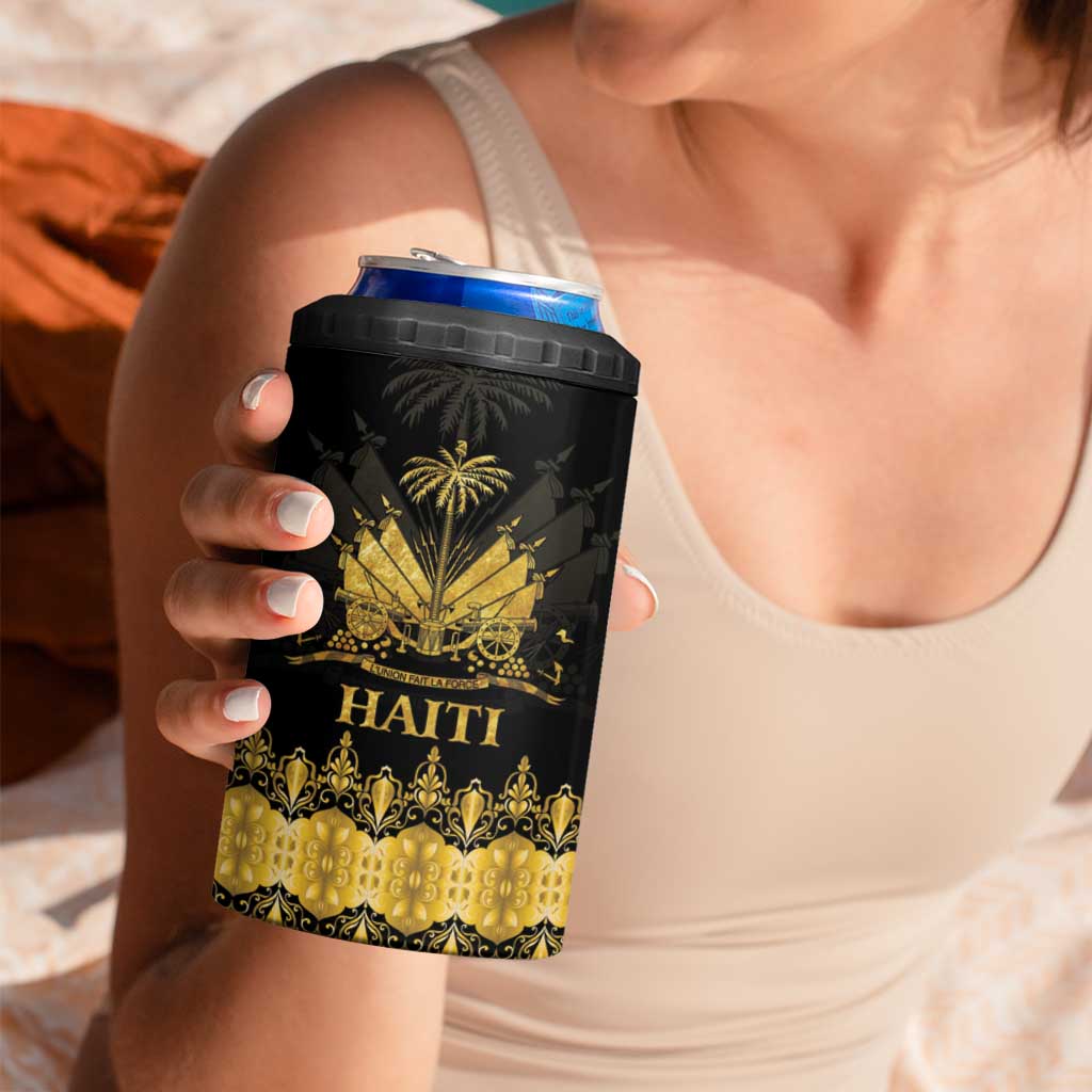 Haiti Neg Marron Gold 4 in 1 Can Cooler Tumbler Lespwa pa anyen san aksyon LT01 - Polynesian Pride