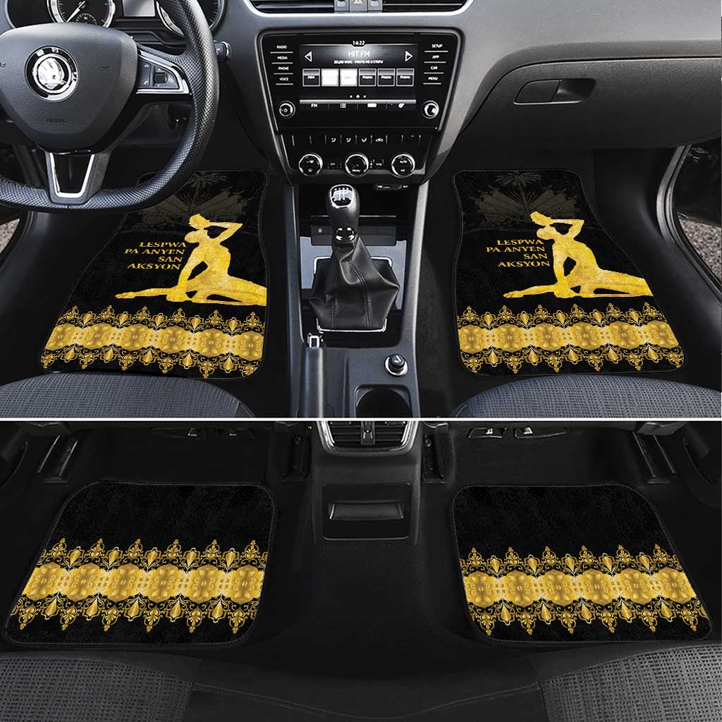 Haiti Neg Marron Gold Car Mats Lespwa pa anyen san aksyon LT01 Set 4pcs Gold - Polynesian Pride
