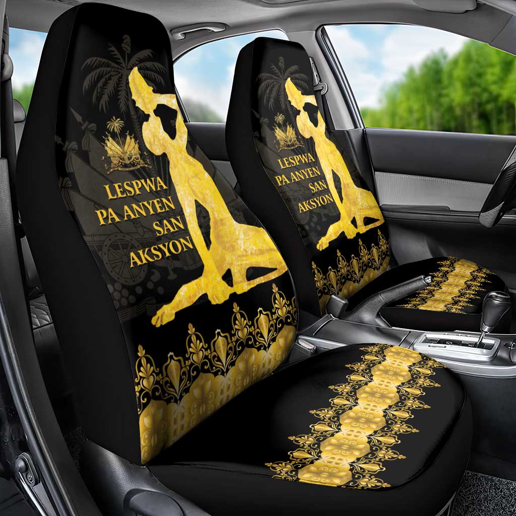 Haiti Neg Marron Gold Car Seat Cover Lespwa pa anyen san aksyon LT01 - Polynesian Pride