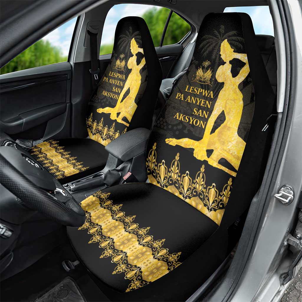 Haiti Neg Marron Gold Car Seat Cover Lespwa pa anyen san aksyon LT01 - Polynesian Pride
