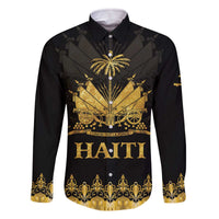 Haiti Neg Marron Gold Family Matching Off The Shoulder Long Sleeve Dress and Hawaiian Shirt Lespwa pa anyen san aksyon LT01 Dad's Shirt - Long Sleeve Gold - Polynesian Pride