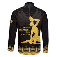 Haiti Neg Marron Gold Family Matching Puletasi and Hawaiian Shirt Lespwa pa anyen san aksyon LT01 - Polynesian Pride