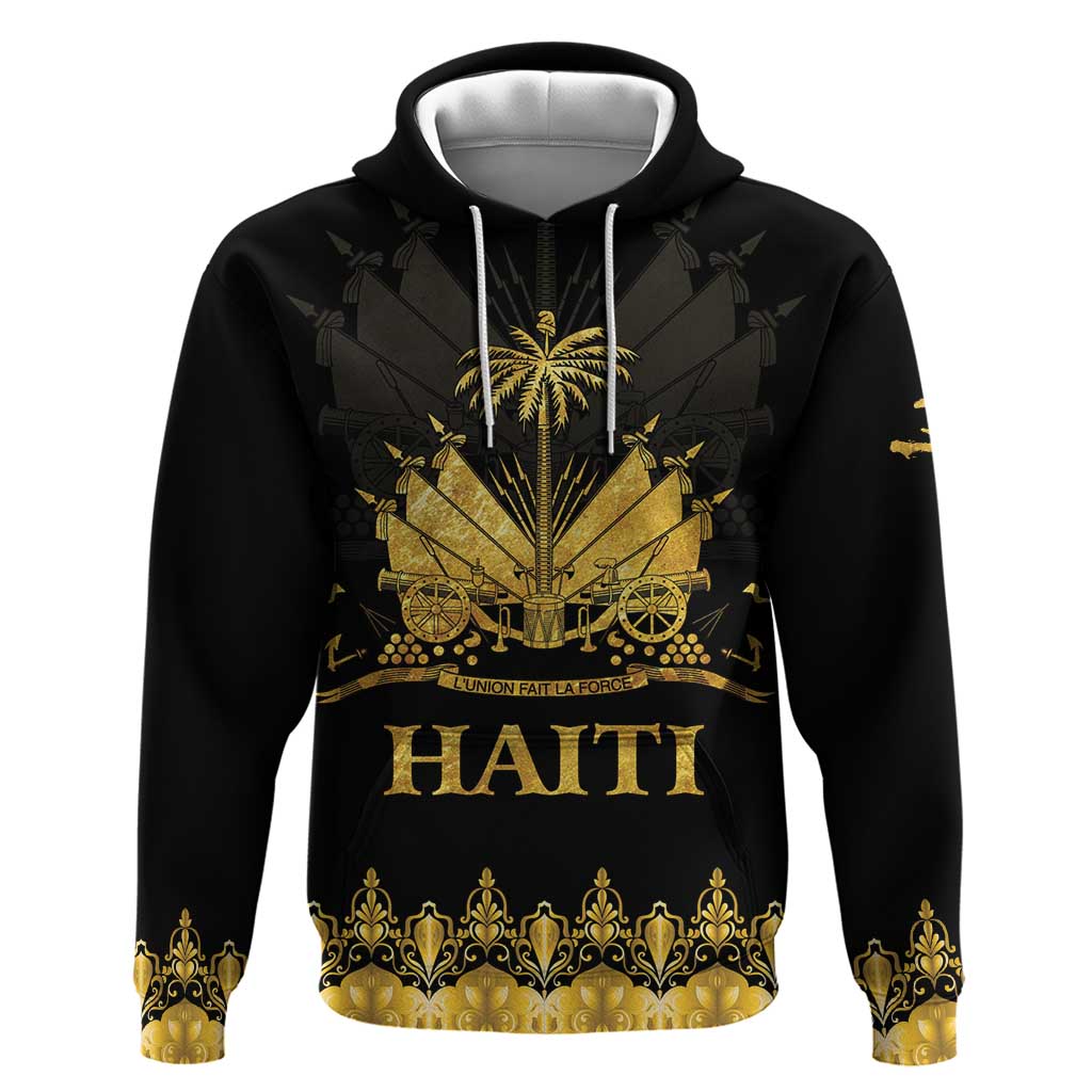 Haiti Neg Marron Gold Hoodie Lespwa pa anyen san aksyon LT01 Pullover Hoodie Gold - Polynesian Pride