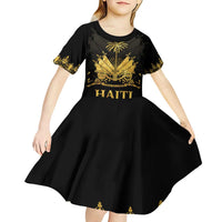 Haiti Neg Marron Gold Kid Short Sleeve Dress Lespwa pa anyen san aksyon LT01 - Polynesian Pride