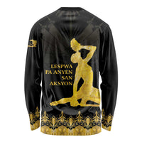 Haiti Neg Marron Gold Long Sleeve Shirt Lespwa pa anyen san aksyon LT01 - Polynesian Pride