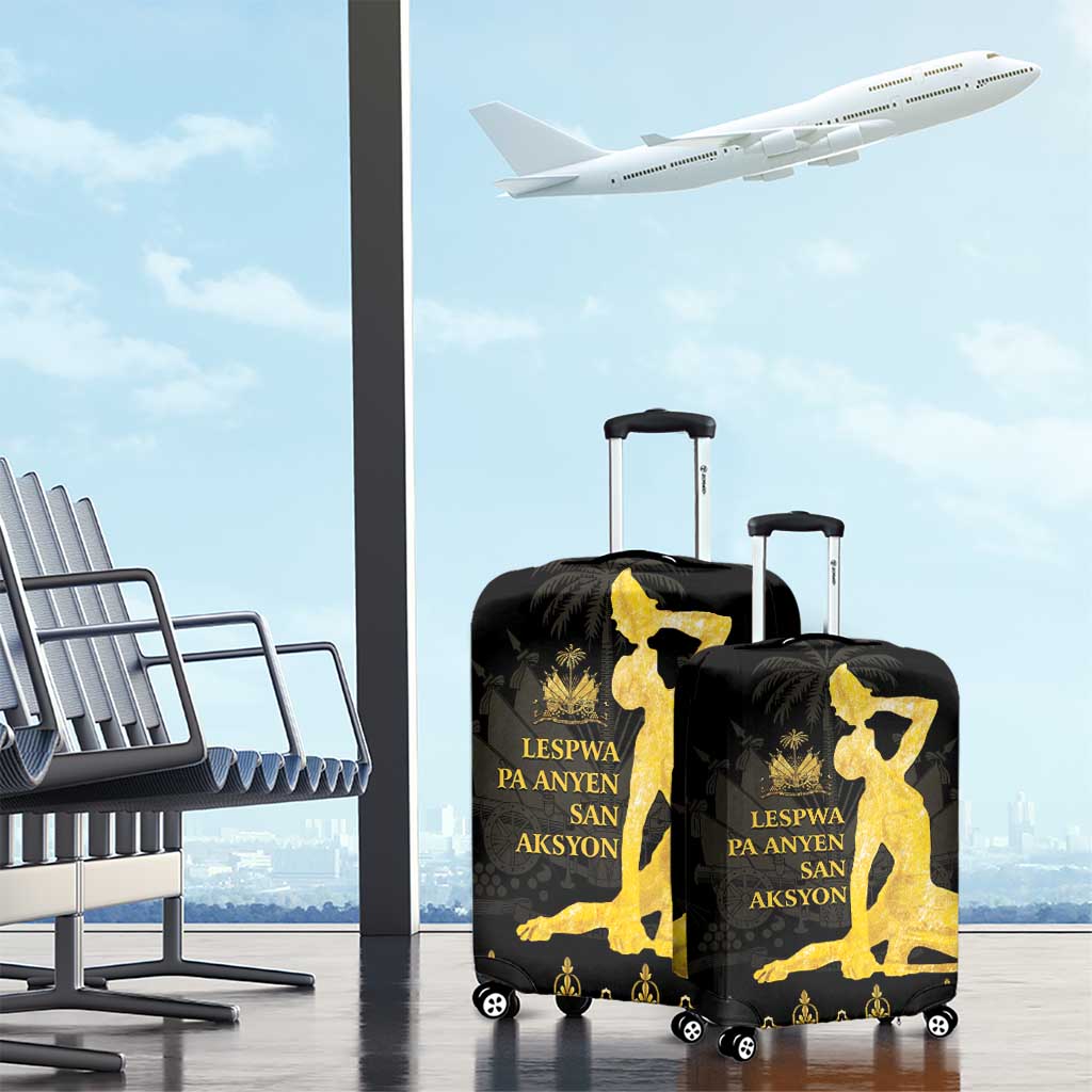 Haiti Neg Marron Gold Luggage Cover Lespwa pa anyen san aksyon LT01 - Polynesian Pride