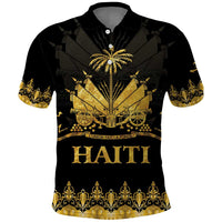 Haiti Neg Marron Gold Polo Shirt Lespwa pa anyen san aksyon LT01 Gold - Polynesian Pride