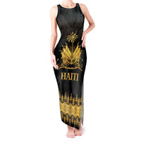 Haiti Neg Marron Gold Tank Maxi Dress Lespwa pa anyen san aksyon LT01 Women Gold - Polynesian Pride