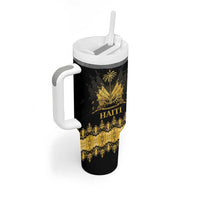 Haiti Neg Marron Gold Tumbler With Handle Lespwa pa anyen san aksyon LT01 - Polynesian Pride