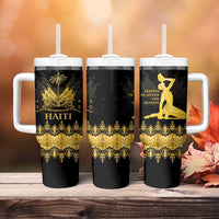 Haiti Neg Marron Gold Tumbler With Handle Lespwa pa anyen san aksyon LT01 - Polynesian Pride