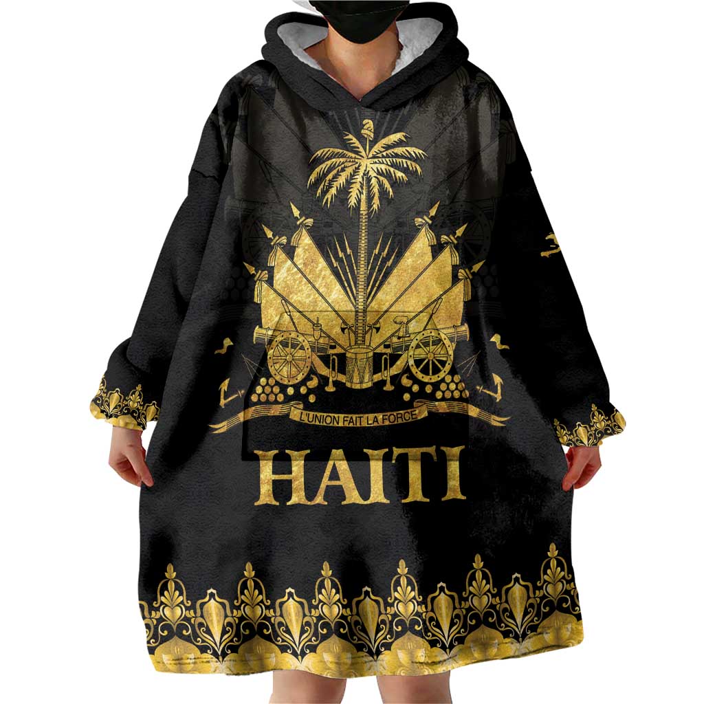Haiti Neg Marron Gold Wearable Blanket Hoodie Lespwa pa anyen san aksyon LT01 - Polynesian Pride