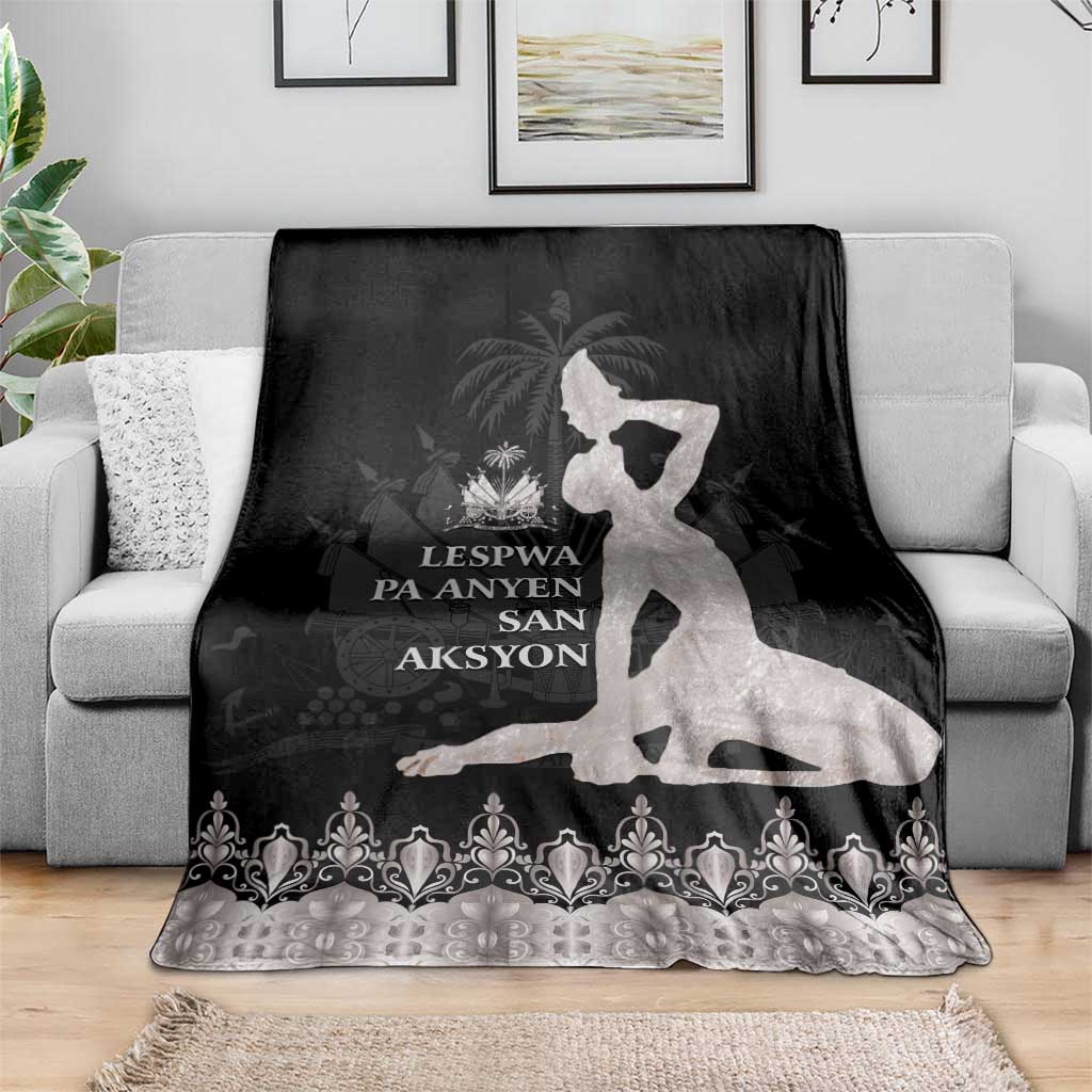 Haiti Neg Marron Silver Blanket Hope is Nothing Without Action