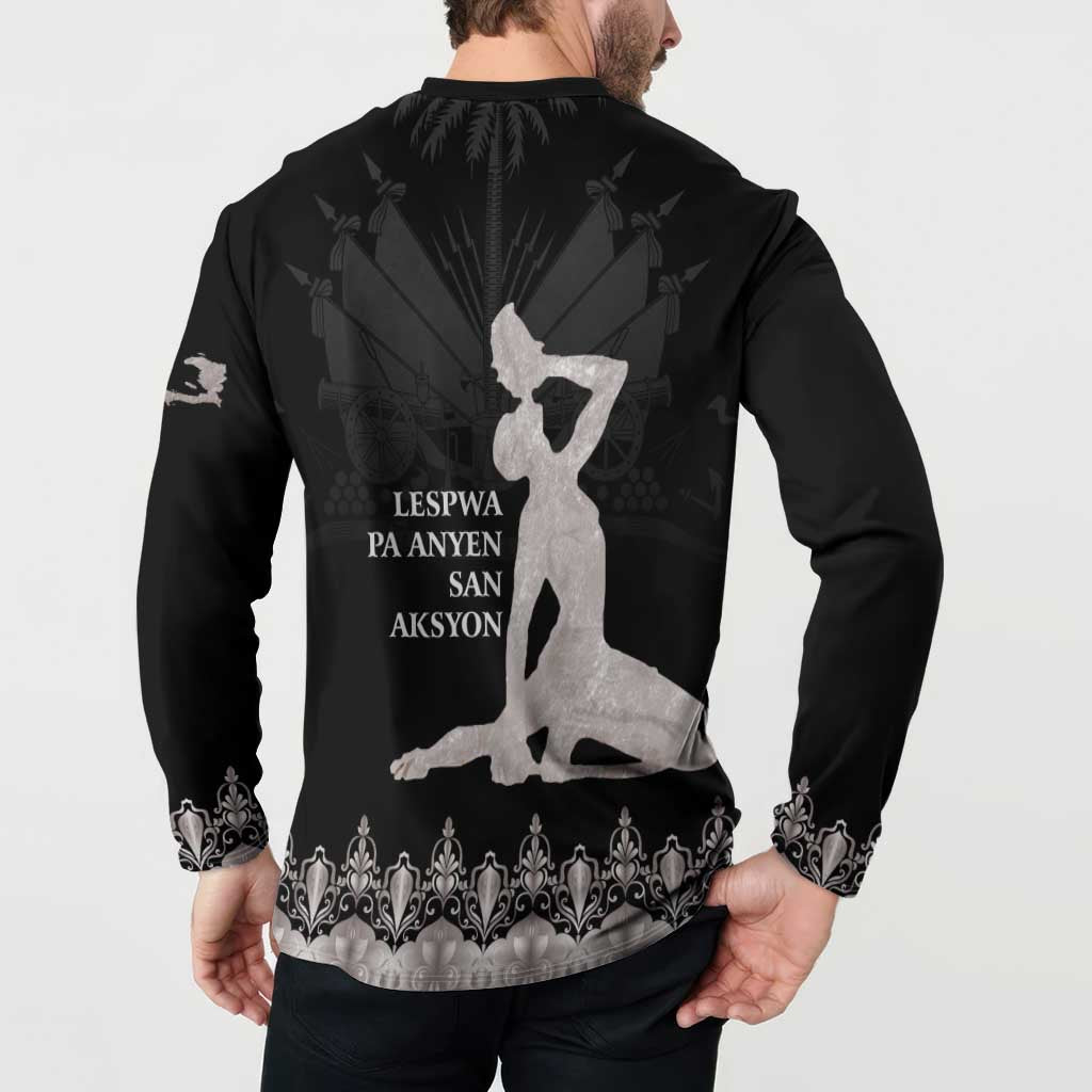 Haiti Neg Marron Silver Button Sweatshirt Hope is Nothing Without Action