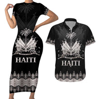 Haiti Neg Marron Silver Couples Matching Short Sleeve Bodycon Dress and Hawaiian Shirt Hope is Nothing Without Action LT01 Silver - Polynesian Pride