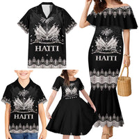 Haiti Neg Marron Silver Family Matching Mermaid Dress and Hawaiian Shirt Hope is Nothing Without Action LT01 - Polynesian Pride
