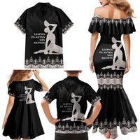 Haiti Neg Marron Silver Family Matching Mermaid Dress and Hawaiian Shirt Hope is Nothing Without Action LT01 - Polynesian Pride