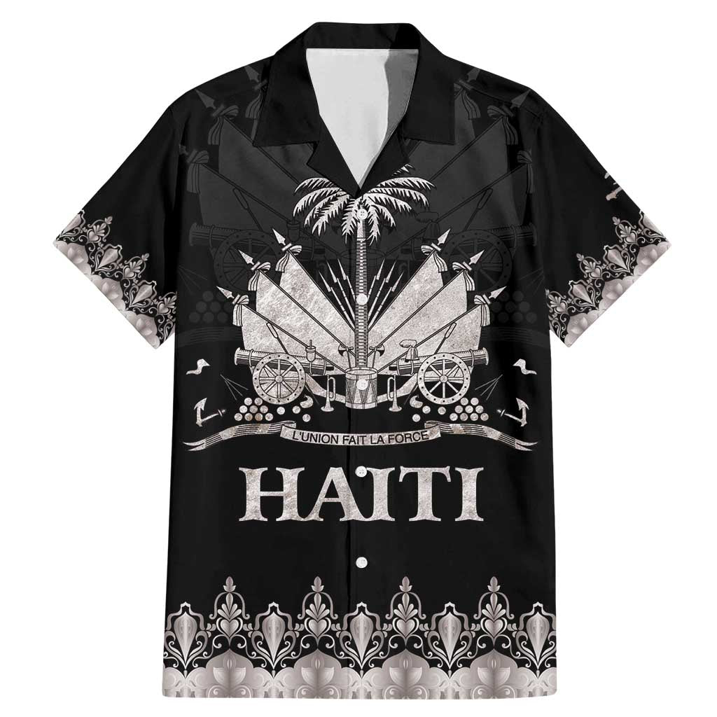 Haiti Neg Marron Silver Family Matching Mermaid Dress and Hawaiian Shirt Hope is Nothing Without Action LT01 Dad's Shirt - Short Sleeve Silver - Polynesian Pride
