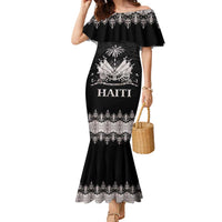 Haiti Neg Marron Silver Family Matching Mermaid Dress and Hawaiian Shirt Hope is Nothing Without Action LT01 Mom's Dress Silver - Polynesian Pride