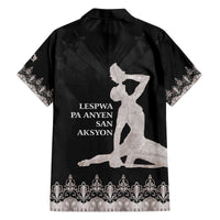 Haiti Neg Marron Silver Family Matching Off The Shoulder Long Sleeve Dress and Hawaiian Shirt Hope is Nothing Without Action LT01 - Polynesian Pride